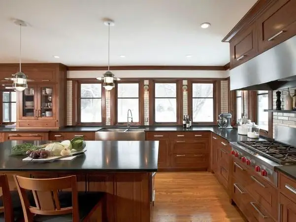 Modern Kitchen Without Upper Cabinets