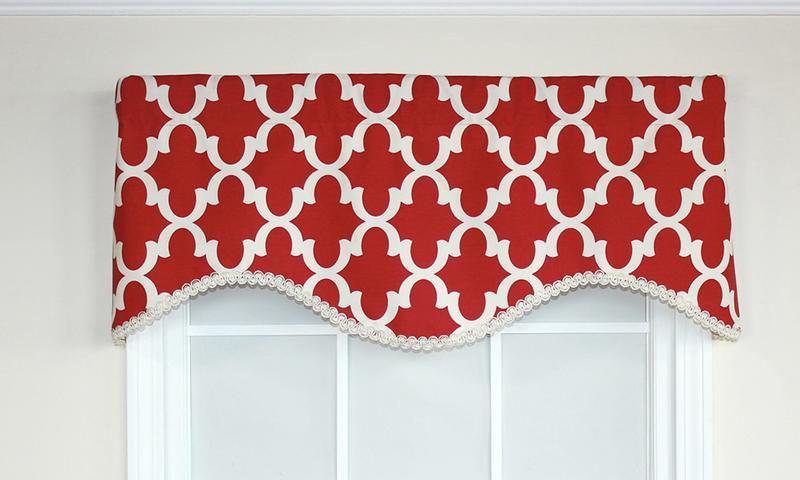 red window treatments