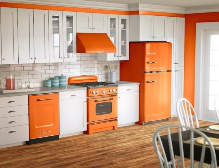 cheerful mortal bubbling over amongst joy in addition to looking for something to brand your kitchen loo Orange Appliances That is Sure to Make Your Kitchen Lively, Fresh, in addition to Joyful