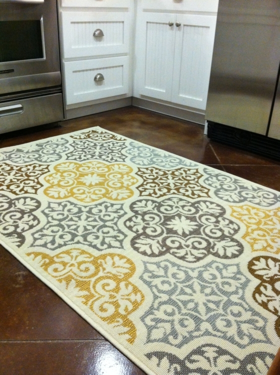 yellow kitchen rug