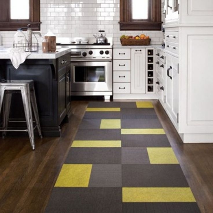yellow kitchen rug