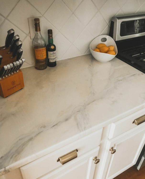 How To Diy Gluing Marble Wood, Marble Kitchen Countertops Diy